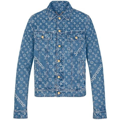 Supreme Louis Vuitton, Louis Vuitton Jacket, Louis Vuitton Alma Bag, Monogram Jacket, Louis Vuitton Supreme, Denim Trucker Jacket, Dolce E Gabbana, Louis Vuitton Men, Denim Jacket Women