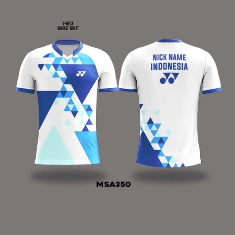 Badminton Jersey Design, Badminton Jersey, Badminton T Shirts, Badminton Shirt, Sports Tshirt Designs, White Polo, Custom Jerseys, Jersey Design, Semarang