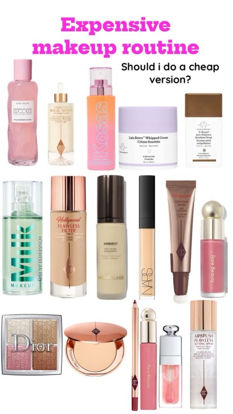 Makeup To Ask For Christmas, Skin Prep Before Makeup Steps, Begginer Makeup, My Makeup Routine, Expensive Makeup, Makeup Wishlist, Pretty Makeup Looks, Makeup Board, Makeup Help