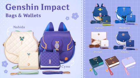 Bags & Wallets — GENSHIN IMPACT by Noearts — Kickstarter Genshin Merch, Genshin Impact Merch, Anime Bedroom, Outfit Anime, Anime Watch, Bag Designs, Merch Ideas, Popular Games, Art References