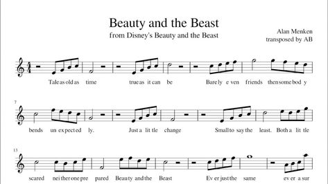 Beauty And The Beast Violin Sheet Music, Beauty And The Beast Song Lyrics, Beauty And The Beast Flute Sheet Music, Beauty And The Beast Sheet Music, Alto Sax Songs, Flute Sheet Music With Letters Disney, Trumpet Songs, Flute Sheet Music Disney, Beauty And The Beast Lyrics