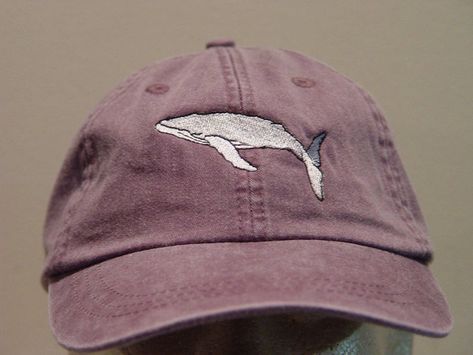 HUMPBACK WHALE HAT One Embroidered Men Women Wildlife Gift | Etsy Embroidery Apparel, Wild Plum, Marine Wildlife, How To Wash Hats, Hat Embroidery, Pet Rats, Embroidery On Clothes, Humpback Whale, Embroidered Hats