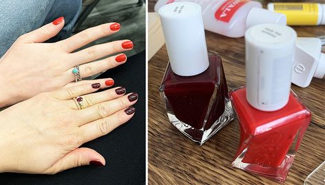 Nails Of The Day: Essie Gel Couture in Rock the Runway and Spiked With Style Essie Spiked With Style, Essie Rock The Runway, Varnish Remover, Essie Gel Couture, Gel Couture, Essie Gel, Manicure At Home, Nail Varnish, Beauty Review