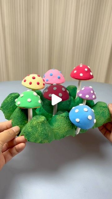 Mushroom Crafts Preschool, Birthday Card Preschool, Crafts With Egg Trays, Egg Tray Craft, Mushroom Preschool Activities, Egg Tray, Mushroom Home Decor, Mushroom Kids Craft, Mushroom Crafts For Kids