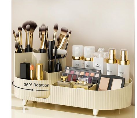 Cute Makeup Vanity, Makeup Vanity Box, Make Up Cosmetics, Perfume Organization, Makeup Storage Organization, Makeup Brush Organization, Vanity Box, Beauty Organization, Makeup Brush Storage