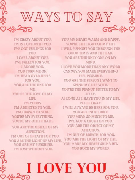 Special Ways To Say I Love You, Romantic Ways To Say I Love You, Another Way To Say I Love You, Poetic Ways To Say I Love You, Subtle Ways To Say I Love You, Different Ways To Say I Love You, Ways To Say I Love You, How To Say I Love You In Different Ways, How To Say I Love You