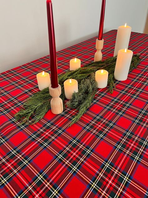 New Year Table Decoration, New Year Table, Plaid Tablecloth, Christmas Tablecloth, Christmas Table Cloth, Xmas Party, Diy Christmas Tree, Great Christmas Gifts, Table Decoration