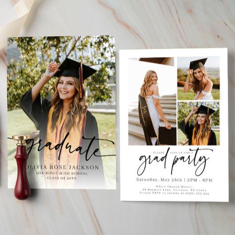 $2.92 - Trendy Modern Casual Photo Graduation - photo graduation invitation, photo, high school college university graduate, grad party, class of 2023, elegant chic stylish, modern simple minimalist, casual trendy unique, typography, script Nursing School Graduation Announcements, Highschool Graduation Invitations, College Graduation Card Ideas, Senior Cards Graduation, Senior Invitation Ideas Graduation Cards, Senior Invitation Ideas, College Graduation Invitation Ideas, Graduation Announcements College, Grad Invite Ideas