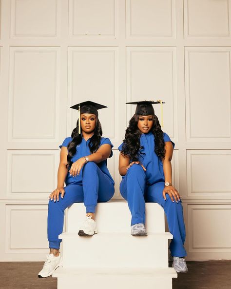 Baton Rouge Photographer | Looking to take graduation photos with someone? You can make it happen together with our Duo Graduate Session🎓 Not to mention, it’s a… | Instagram Black Nurse Photoshoot, Nursing School Graduation Pictures, Graduation Nursing, Nurse Outfit Scrubs, Nurse Pics, Nursing School Graduation Party, Nursing Graduation Pictures, Black Success, Graduation Look