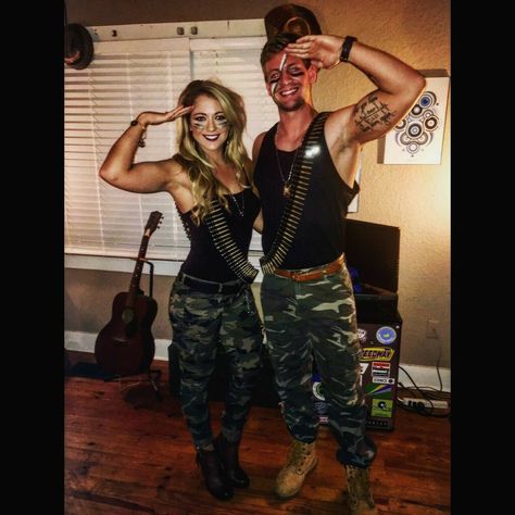 GI-JOE and GI-Jane Gi Jane Costume, Gi Joe Costume, Jane Costume, Gi Jane, Halloween Costumes Diy Couples, Halloween Coustumes, Costumes Couples, Couples Halloween Outfits, Holloween Costume