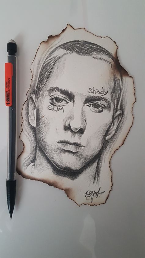 Drawings Portraits Pencil, Eminem Drawing Cartoon, Drawing Ideas Movies, Slim Shady Drawing, 2 Pac Drawing, Eminem Drawing Sketches, Eminem Art Drawing, Eminem Drawing Easy, Singers Drawing