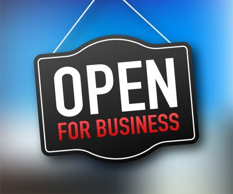 Open for business sign. Premium Vector | Premium Vector #Freepik #vector #background #business #sale #restaurant Open For Business Sign, For Business Logo, Create A Business Logo, Christian Quotes Images, Logo Online Shop, Sign Business, Business Stock Photos, Business Ideas Entrepreneur, Open Signs