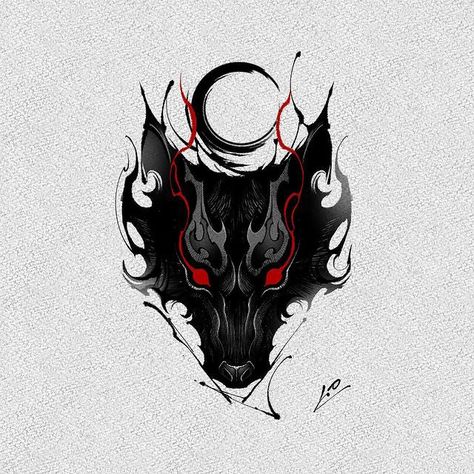 Fenrir Tattoo, Bull Tattoos, Wolf Tattoo Design, Sketch Tattoo Design, Tattoo Style Drawings, Hand Tattoos For Guys, Wolf Tattoos, Wolf Tattoo, Dark Tattoo