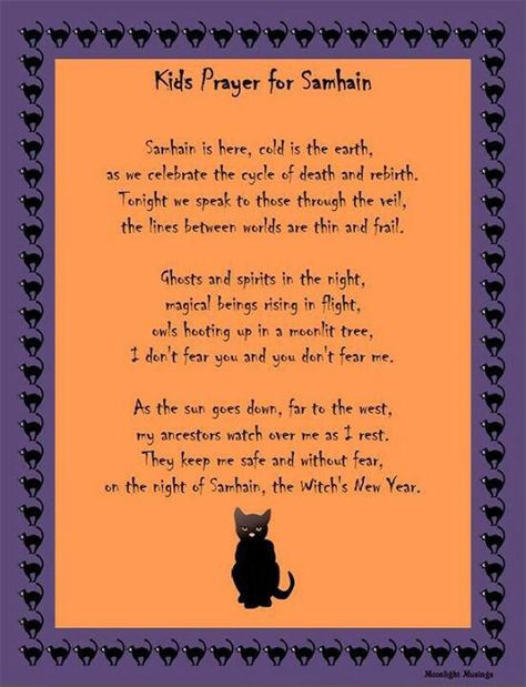 Samhain for kids Samhain Recipes, Happy Samhain, Samhain Traditions, Magick Oil, Kids Prayer, The Magic Circle, Samhain Halloween, Under The Moonlight, Eclectic Witch