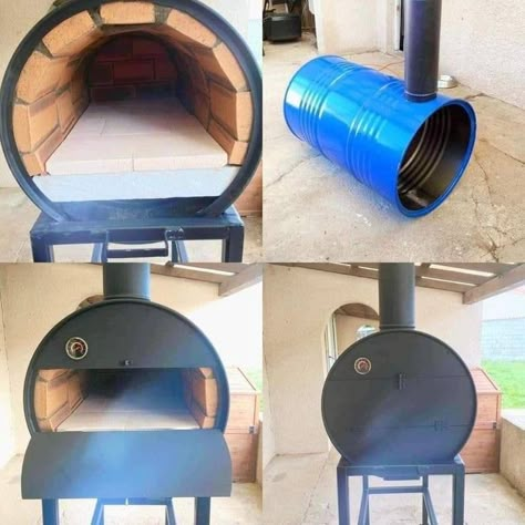 Outdoor Grill Diy, Pizza Oven Outdoor Diy, Pizza Oven Outdoor Kitchen, Oven Diy, Diy Pizza Oven, Brick Pizza Oven, Diy Pizza, Bbq Grill Design, Diy Patio Decor