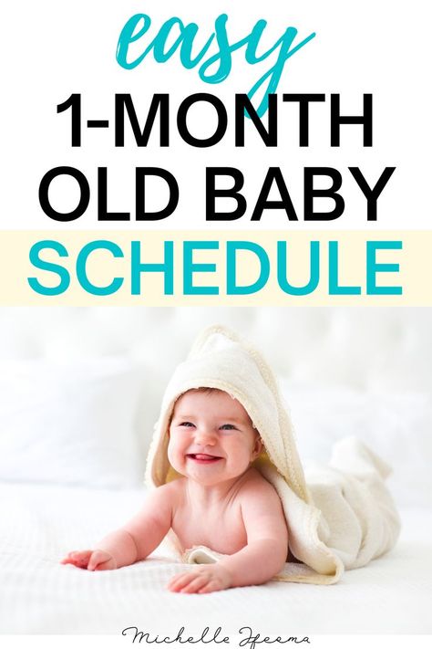 An easy and realistic 1 month old baby schedule with useful tips! 2 Month Old Schedule, Newborn Wont Sleep, 11 Month Old Baby, Baby Language, Gentle Sleep Training, 1 Month Baby, 7 Month Old Baby, One Month Baby, Newborn Schedule