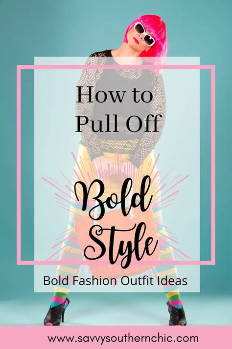 You have to think creatively to wear bold styles. Bold fashion screams its uniqueness. Bold wardrobes make you more expressive and spirited.If daring, bold, chic, adventurous, non-conformist or unique define your style message, you may have a bold or editorial style. Check out these bold outfit ideas. Bold And Chic Style, Chic Creative Outfits, Funky Over 50 Style, Edgy Colourful Outfits, Bold Style Outfit, Fun Fashion Outfits, Funky Fashion Outfits Inspiration, Bold Clothing Style, What To Wear To A Fashion Show Outfit