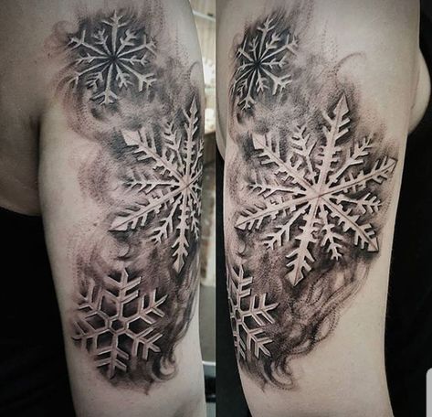 Tattoo Under Chest, Snowflake Tattoos, Snowflake Tattoo, Snow Tattoo, Toronto Tattoo, Avengers Tattoo, Flower Tattoo On Side, Snow Flake Tattoo, Realistic Tattoo Sleeve