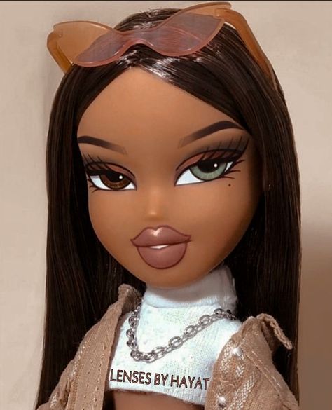 Bratz Doll Makeup, Black Bratz, Black Bratz Doll, Bratz Doll Outfits, Brat Doll, Bratz Girls, Bad Girl Wallpaper, Doll Aesthetic, Doll Makeup