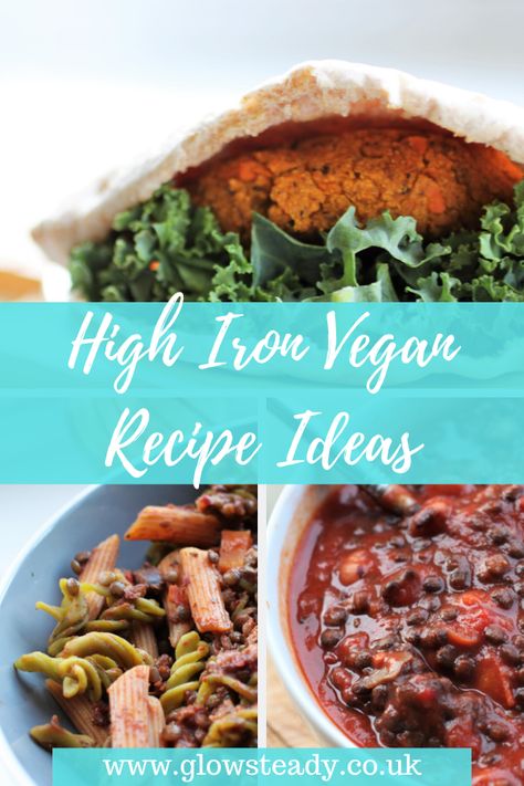 Iron Sources Food, Recipes High In Iron, Vegan Iron Sources, Iron Diet, Iron Foods, Meal Ideas Healthy, Vegan Meal Ideas, Vegan Iron, Foods With Iron