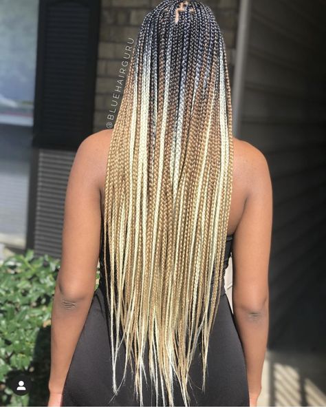 Black Roots Blonde Braids, Ombre Blonde Knotless Box Braids, Blonde Ombré Braids, Ombre Box Braids Black Women, Ombre Blonde Braids, Blonde Ombre Braids, Ombre Knotless Box Braids, Ombré Braids, Braids 2024