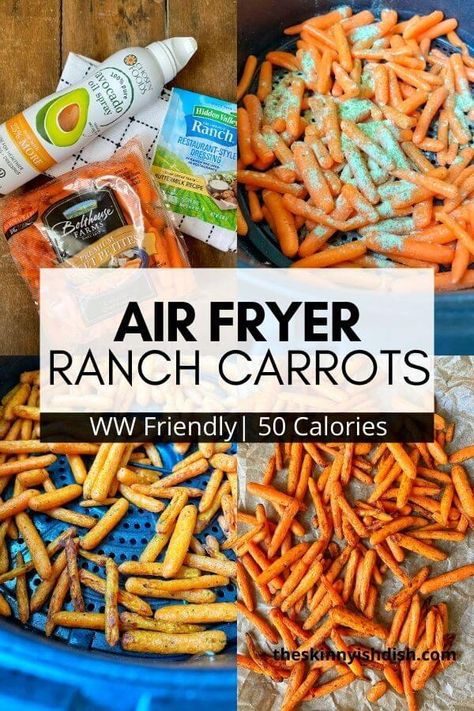 Air Fryer Ranch Carrots will become your new go-to side dish! #ww #airfryer Ranch Carrots, Dinner Recipes Air Fryer, Air Fryer Dinner, Healthy Air Fryer Recipes, Recipe Air Fryer, Recipes Air Fryer, Carrots Recipe, Air Fryer Oven Recipes, Air Fry Recipes