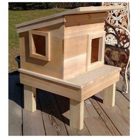 Insulated Cat House, Outside Cat House, Katt Diy, Cat House Plans, Outdoor Cat Shelter, Feral Cat Shelter, Feral Cat House, Chat Diy, Kat Diy