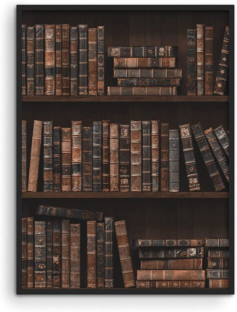 Aesthetic Black Room, Academia Aesthetic Room Decor, Dark Academia Aesthetic Room Decor, Vintage Library Aesthetic, Academia Aesthetic Room, Dark Academia Aesthetic Room, Academia Room Decor, Dark Room Decor, Wall Art Dark Academia