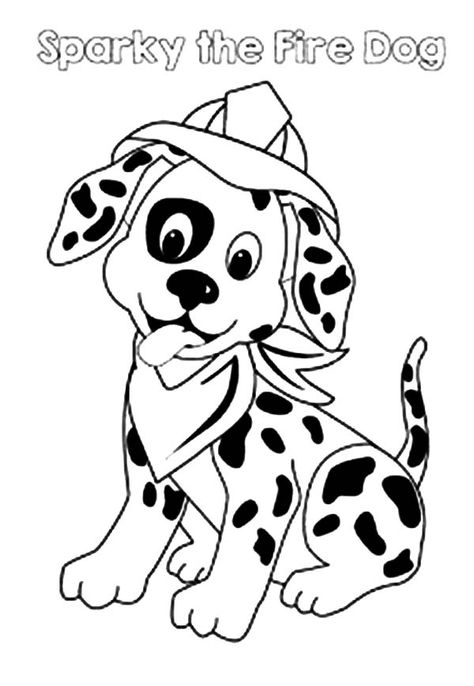 free printable color book pages for kids  fireman dalmations | Dalmatian Dog Coloring Page - Coloring Home Sparky The Fire Dog, Fire Safety Free, Fire Safety Theme, Fire Safety Preschool, Safety Crafts, Fire Dog, Fire Safety Week, Animals That Hibernate, Fire Prevention Week