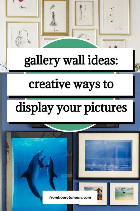 gallery wall ideas: creative ways to display your pictures Diy Glam Decor, Picture Walls, Big Artwork, Gallery Wall Ideas, Creative Wall Painting, House To Home, Sewing Room Storage, Interior Decorating Tips, Christmas Organization