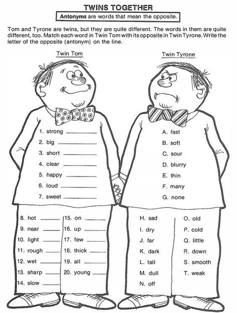 This is a fun worksheet about adjectives and their antonyms. Students match each word in Twin Tom with its opposite in Twin Tyrone. Witchcraft Runes, Real Witchcraft, Fun Worksheet, Dark Psychology, Adjective Worksheet, Grammar For Kids, English Time, English Activities For Kids, Witchcraft Spells