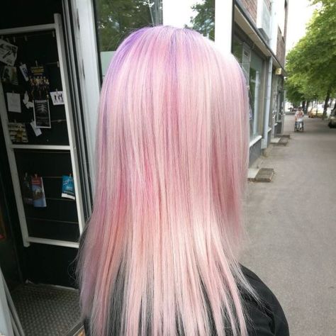 Sherbet Hair Color, Prettiest Hair Color, Sherbet Hair, One Hair Color, Pink And Blonde Hair, Pink Blonde Hair, Celebrity Hair, Pink Highlights, Pretty Hair Color