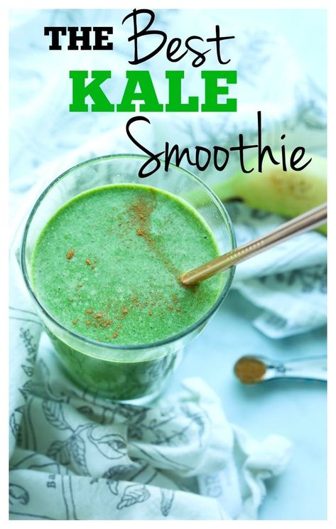 The BEST Kale Smoothie!! #vegan #dairyfree #kalesmoothie #weightloss #healthy #breakfast #recipes #smoothies Antiinflammatory Snacks, Smoothie Kale, Slow Cooker Balsamic Chicken, Kale Smoothie Recipes, Clean Dinner Recipes, Endo Diet, Recipes Protein, Keto Board, Recipe Smoothie