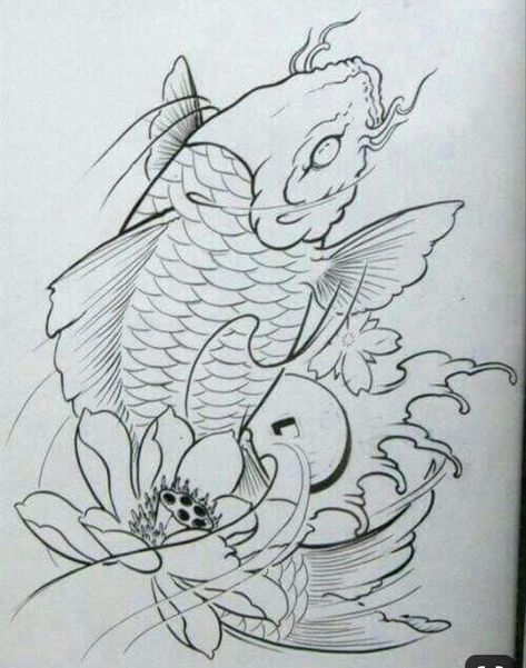 Koi Fish Drawing Tattoo, Pez Koi Tattoo, Koi Dragon Tattoo, Karp Koi, Japanese Koi Fish Tattoo, Koi Tattoo Sleeve, Koi Tattoo Design, Koi Fish Drawing, Koi Art