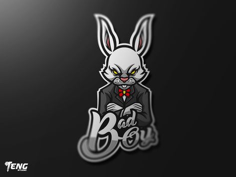 Badboy Rabbit MASCOT LOGO CHARACTER VECTOR by Teng Studio Logo Character, Logo Game, Logo Mascot, Bunny Logo, Lord Hanuman Wallpapers, Character Vector, Logo Design Art, Graffiti Characters, Great Logos