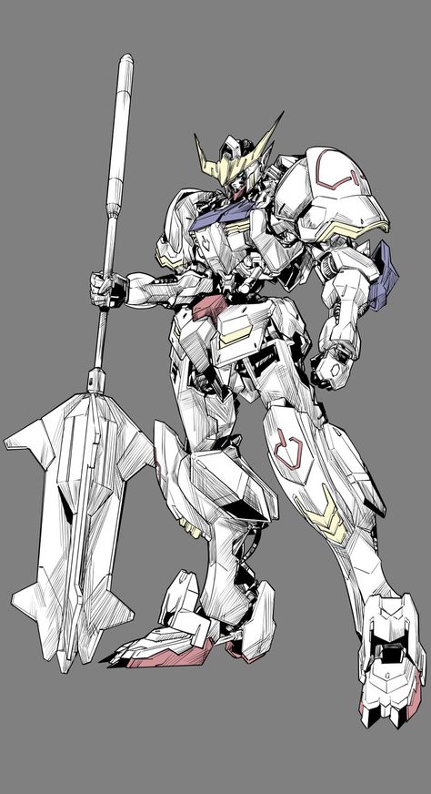 Barbatos Fanart, Barbatos Gundam, Gundam Vidar, Mecha Gundam, Gundam Mecha, Gundam Iron Blooded Orphans, Mecha Suit, Gundam Mobile Suit, Gundam 00