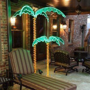 LOVE all these fake palm trees ideas ❤❤❤ the ones with lights are gorgeous - I want them in my backyard everywhere! Palm Tree Christmas Lights, Lighted Tree Branches, Palm Tree Lights, Fake Palm Tree, Christmas Palm Tree, Palm Tree Decorations, Tiki Decor, Tiki Bars, Pool Stuff