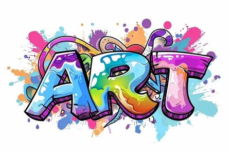 Graffiti Logos Ideas, Art Club Logo, Creative Lettering Art, Color Typography, Graffiti Art Letters, Letter Art Design, Airbrush Designs, School Wall Art, Graffiti Words