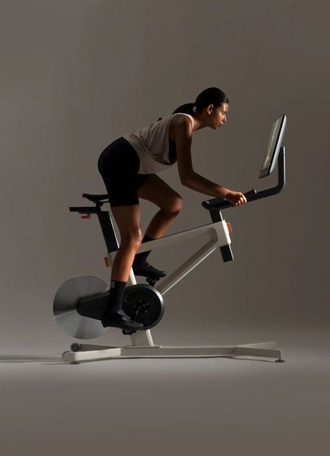 Fitness Equipment Design, Stationary Bicycle, Luxury Gym, Sports Aesthetic, Exercise Bike, Gym Design, Devices Design, Gym Gear, Bicycle Design