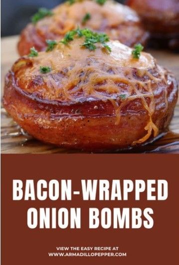 BACON-WRAPPED ONION BOMBS - Today's recipe is a fun cook "Bacon-Wrapped Onion Bombs". We'll stuff the onion bombs with ground chuck, jalapenos and other goodies, then wrap in bacon and smoke on the Pit Boss Pellet Grill. You can also make this on a smoker or grill. If using a grill, set it up for 2-zone cooking. Now let's get to it. @armadillopepper Bacon Wrapped Onion, Pit Boss Pellet Grill, Ground Chuck, Bbq Appetizers, Smoker Grill, Smoked Food, Pellet Grill Recipes, Traeger Recipes, Best Appetizer Recipes