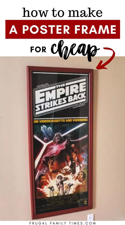 Empire Strikes Back Poster, Diy Poster Frame, Acrylic Plastic Sheets, Large Poster Frames, Easy Knit Blanket, Diy Poster, Movie Poster Frames, Build A Frame, Coloring Contest