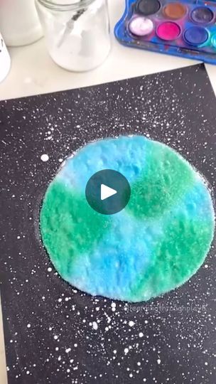 Earth Day Painting For Kids, Earth Day Kindergarten Art, Save Earth Painting, Earth Day Provocations, Earth Day Collaborative Art, Our Precious Planet Earth Painting, Earth Craft, Salt Painting, Preschool Play