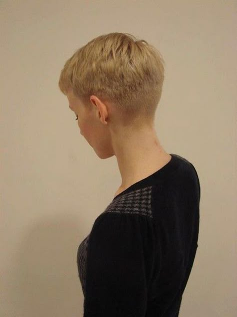 Pixie Back View, Pixie Back, Brunette Ideas, Short Hair Back View, Short Back And Sides, Buzzed Hair Women, Hairstyles Brunette, Ulzzang Hair, Super Short Haircuts