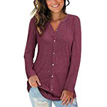 Check this deal out on Amazon Womens Long Shorts, Loose Tunic, Tunic Tops Casual, Casual Tunics, Camo Shirts, Tie Dye Shirts, Tops Fall, Henley Shirts, Casual Sweatshirt