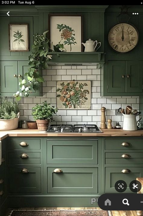 Olive Color Cabinets, Olive Green Cupboards, Kitchen Cupboard Color Ideas, Green Cupboards Kitchen, Olive Kitchen Ideas, Green Cupboards, Kitchen Cupboard Colours, Olive Kitchen, Cupboard Organization