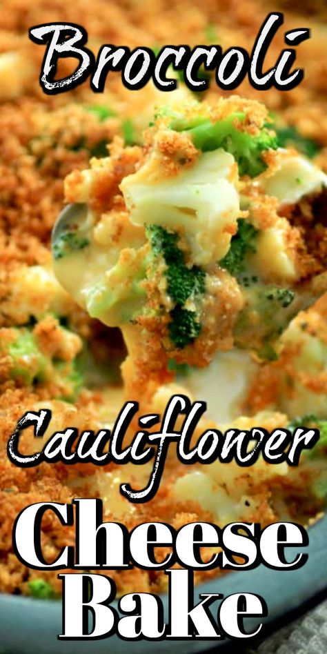 Cheesy Broccoli And Cauliflower, Broccoli And Cauliflower Casserole, Broccoli Cauliflower Cheese, Broccoli Cauliflower Recipes, Casserole Broccoli, Super Easy Casseroles, Cauliflower Cheese Bake, Broccoli Cauliflower Casserole, Vegetable Casserole Recipes