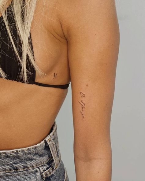 Bad Word Tattoos, Single Needle Letter Tattoo, Zodiac Tattoos Placement, Word Tattoos On Ribs For Women, Dainty Inspirational Tattoos, Love Yourself Quotes Tattoos, Minimalist Floral Tattoo Design, Do You Tattoo, Short Saying Tattoos For Women