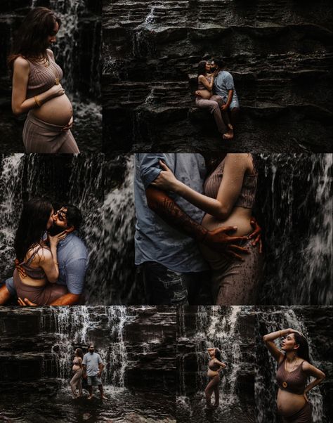 Maternity Photo Shoot Waterfall, Maternity Photoshoot Waterfall, Maternity Waterfall Photography, Rainforest Maternity Shoot, Maternity Shoot Waterfall, Maternity Photos Waterfall, Maternity Boudiour Photoshoot Outdoor, Waterfall Pregnancy Shoot, Maternity Photo Shoot Ideas Water