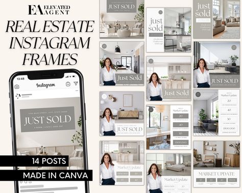 Social Media Templates – Elevated Agent Open House Brochure, Realtor Flyer, Engagement Questions, Realtor Templates, Real Estate Yard Signs, Realtor Flyers, Realtor Instagram, Realtor Signs, Luxury Brochure