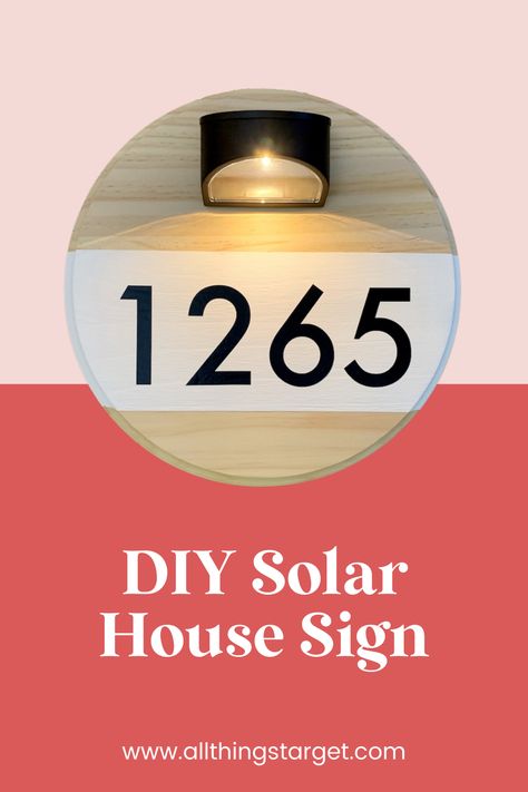 Diy Address Sign Ideas, Diy Address Sign, Solar House Lights, Solar House Numbers, House Numbers Diy, Solar Lights Diy, Sign Installation, Cafe Sign, House Address Sign